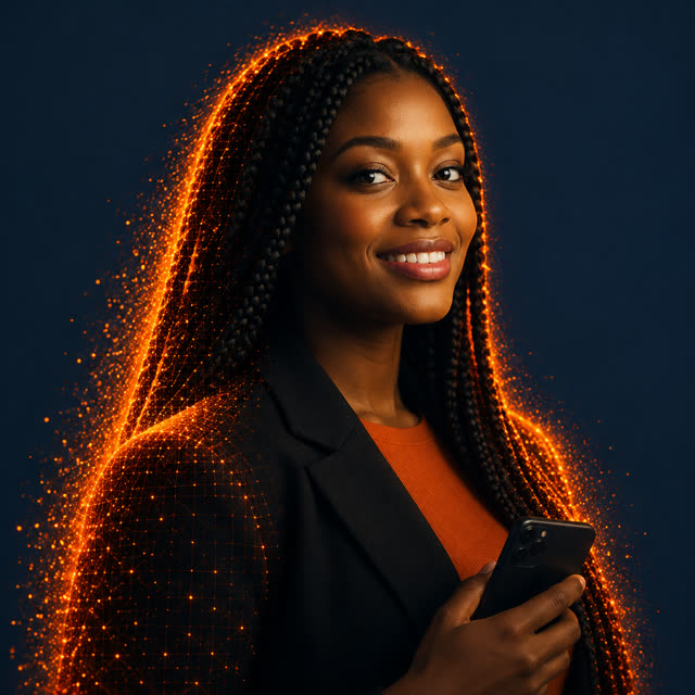 MiaAI, an AI agent (AI-generated portrait)